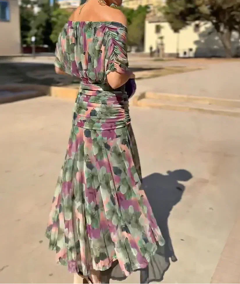 Elegantna maksi haljina s V-izrezom
